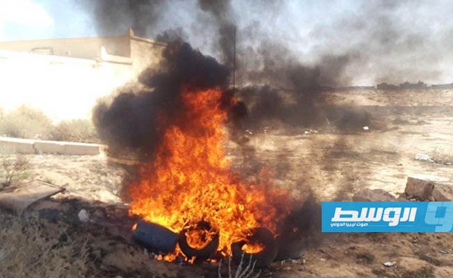 إعدام كمية كبيرة من حبوب الترامادول والمخدرات بمنطقة طبرق العسكرية