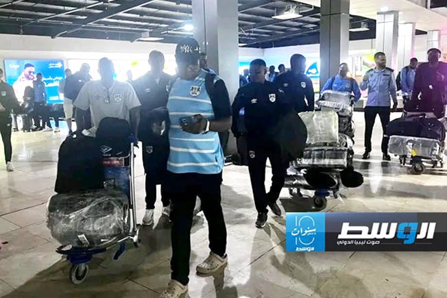 وصول منتخب بوتسوانا استعدادا لمواجهة المنتخب الليبي وديا