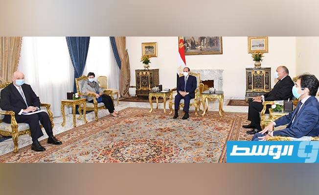 السيسي يبحث مع وزيرة الخارجية الإسبانية آخر تطورات الأزمة الليبية