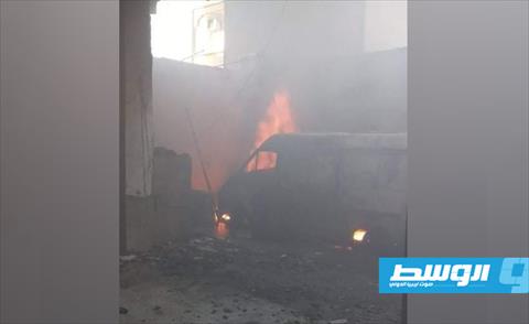حريق كبير في غوط الشعال بسبب «تخزين الوقود»