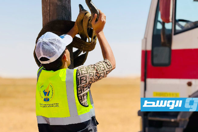 بدء إزالة العوائق الكهربائية في مشروع مطار بنغازي الدولي