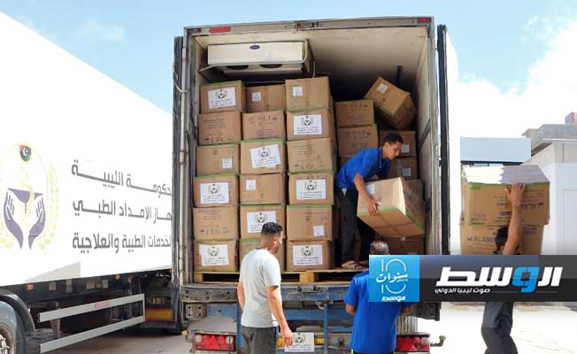 تسليم مركز البيضاء الطبي شحنة مستلزمات طبية