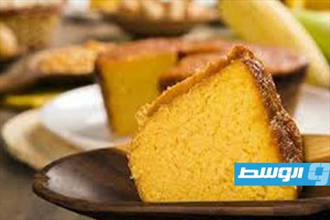كيك بدقيق الذرة والبرتقال
