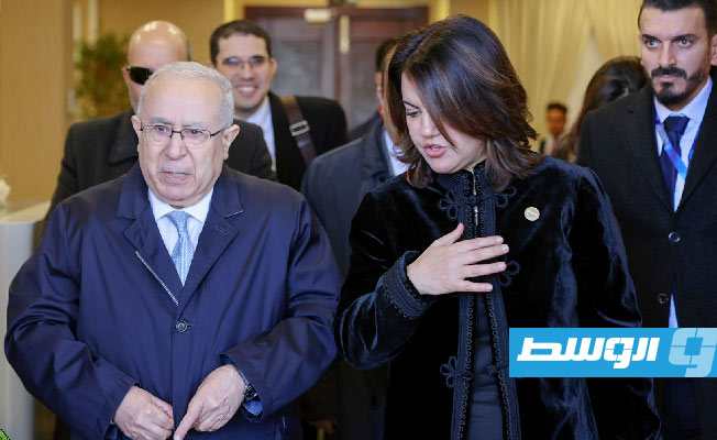 مباحثات بين المنقوش ولعمامرة قبل الاجتماع الوزاري العربي (صور)