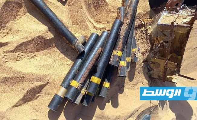 انتشال 24 قذيفة بمزرعة مواطن في سبها