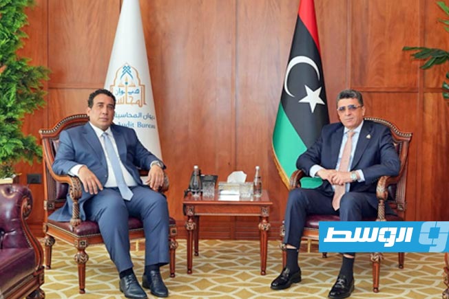 Shakshak briefs Menfi about financial situation and efforts by the Audit Bureau to combat corruption