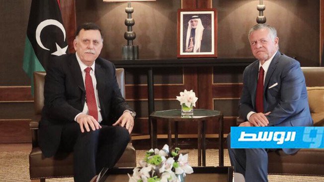 Fayez Al-Sarraj and King Abdullah of Jordan agree to activate cooperation agreements between the two countries