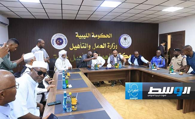 افتتاح مكتب العمل في مرزق بعد صيانته