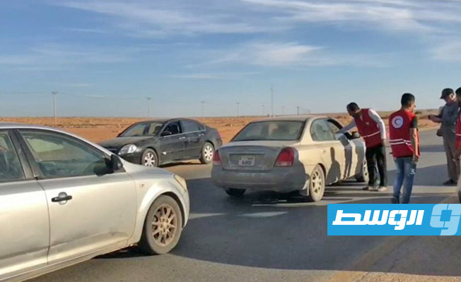 توزيع مساعدات غذائية على أسر محدودة الدخل ببني وليد