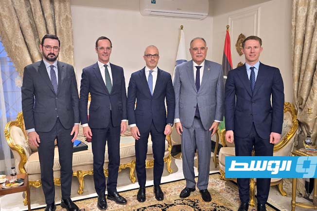 بوشناف يبحث مع وفد أوروبي انعكاس المستجدات الدولية على ليبيا