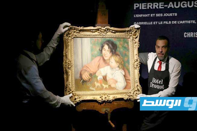 دار مزادات في باريس تكشف عن لوحة لرينوار تظهر ابنه المخرج السينمائي طفلاً
