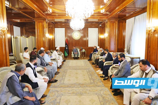 الدبيبة يستعرض مع وفد من زليتن الإجراءات الأمنية الأخيرة