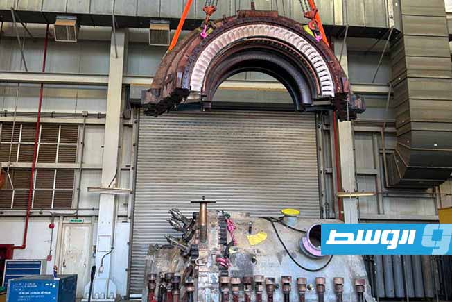 استكمال العمرة الجسيمة للوحدة الخامسة بمحطة كهرباء شمال بنغازي