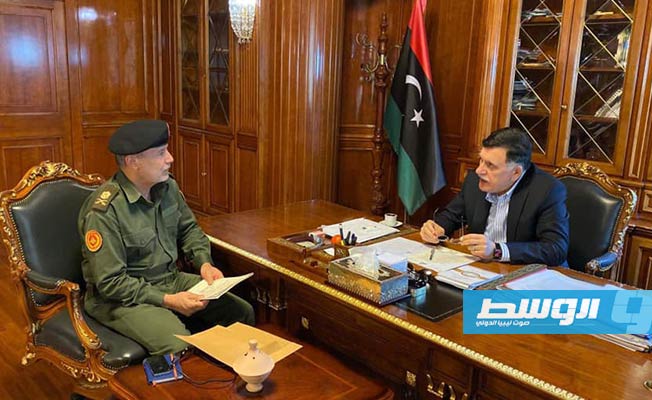 السراج يبحث مع الجويلي التطورات العسكرية والأمنية بالمنطقة الغربية