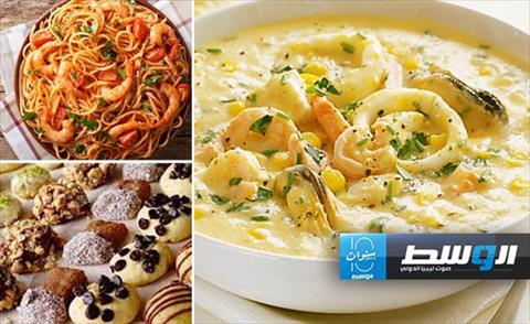 معكرونة بالجمبري وبيتي فور بالمكسرات على مائدة اليوم الثلاثين من رمضان