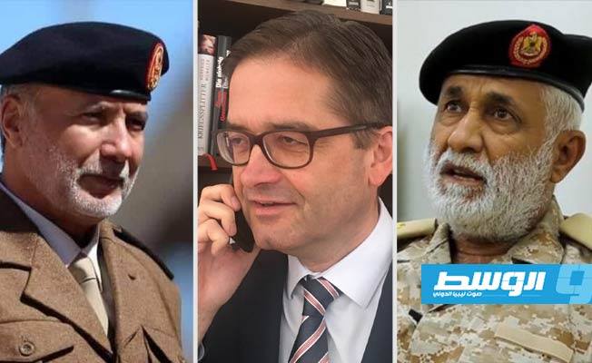 السفير الألماني يبحث مع الجويلي وأبوشحمة فتح الطريق الساحلي وانسحاب المقاتلين الأجانب