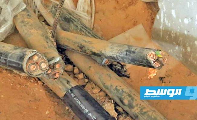 انقطاع الكهرباء عن أحياء في بني وليد بعد سرقة خط المزرعة