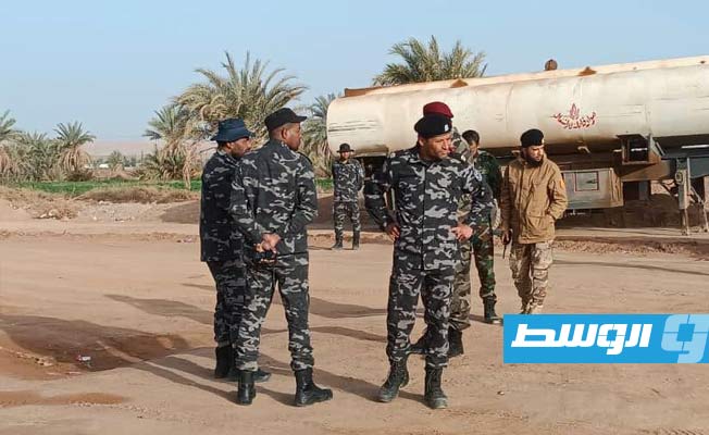 الداخلية: مصادرة شاحنات نقل وقود معدة للتهريب في براك الشاطئ