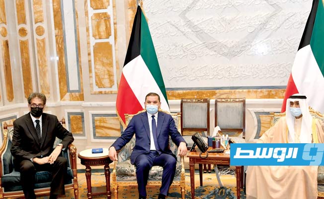 أمير الكويت يستقبل الدبيبة
