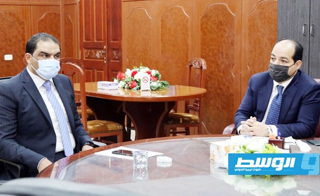 معيتيق يبحث مع لملوم خطط ومشروعات وزارة العدل المستهدف تنفيذها