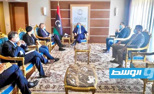 المشري يناقش مع سفير إيطاليا مبادرات وقف إطلاق النار وفرص استئناف الحوار السياسي