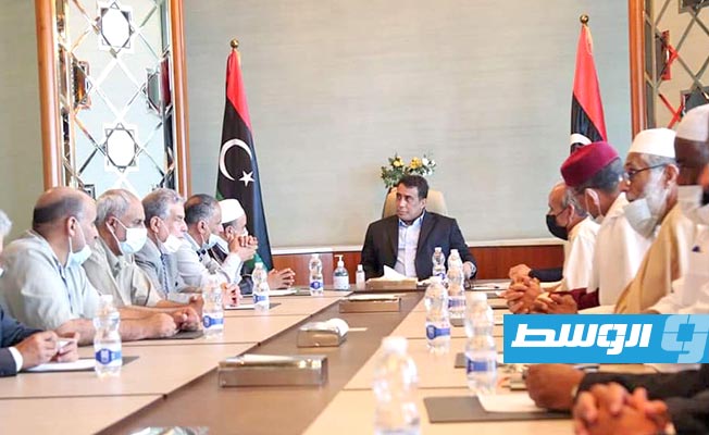 المنفي يؤكد تمسكه بالمصالحة الوطنية وخروج المقاتلين الأجانب والمرتزقة