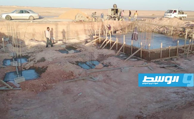 الانتهاء من صب أساسات برج مطار تمنهنت