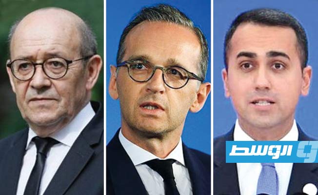 مؤتمر صحفي مشترك في طرابلس بين المنقوش ووزراء خارجية فرنسا وألمانيا وإيطاليا