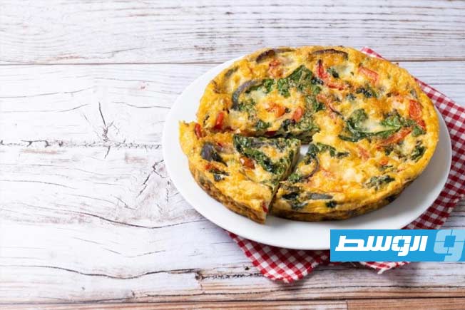 كيش بالبيض والخضار للفطور