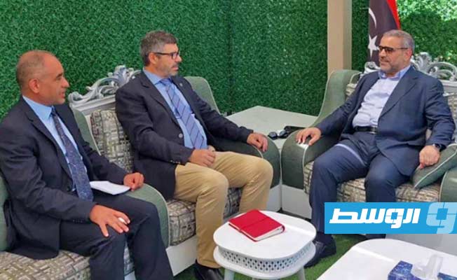 ساباديل يبحث مع المشري سبل التوصل إلى توافق بين الأطراف الرئيسية