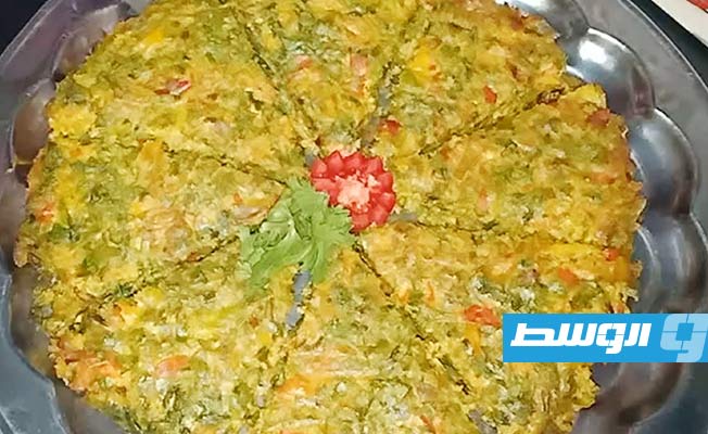 العجة المصرية بالبيض والخضروات