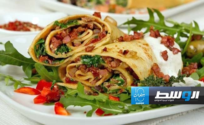 كريب باللحم والجبن