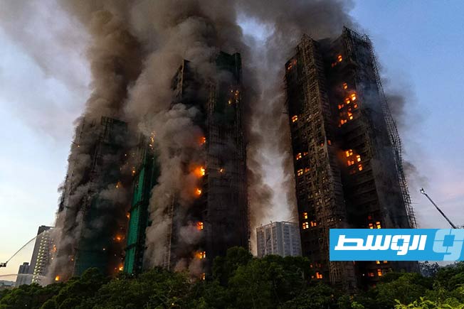 ارتفاع حصيلة الحريق في هونغ كونغ إلى 128 قتيلا