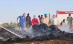 إخماد حريق في منطقة غوط بوساق