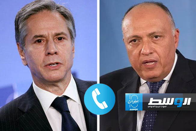 شكري لأنتوني بلينكن: يجب تكثيف الجهود لوقف إطلاق النار في غزة