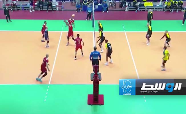 شاهد.. الأهلي بنغازي يفقد نتيجة مباراته أمام قطر القطري بالبطولة العربية للطائرة