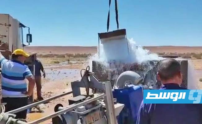 بدء ضخ المياه بالمسار الأوسط بعد السيطرة على تسريب بمحطة قرب بني وليد