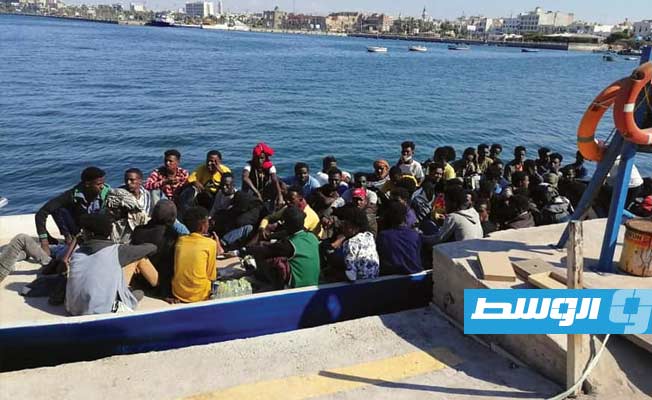 إنقاذ 90 مهاجرا من عدة جنسيات شمال زوارة