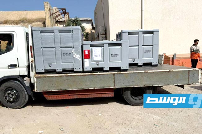 وصول شحنة جديدة من قطع الغيار لمحطة كهرباء الزويتينة الغازية