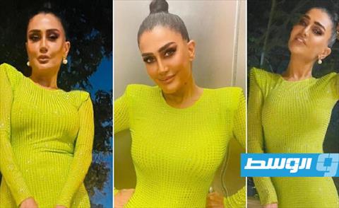 إطلالة فسفورية شبابية لغادة عبدالرازق