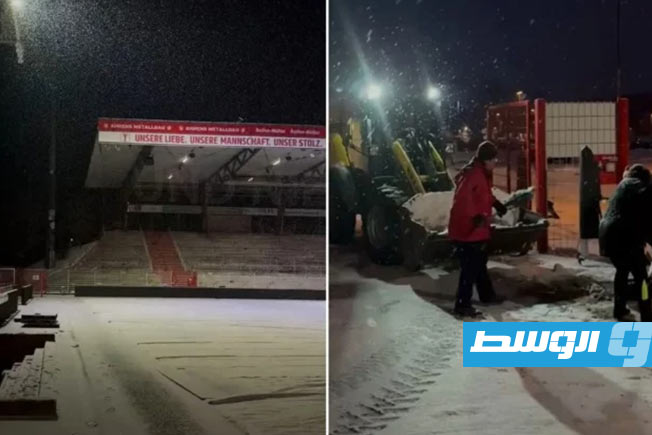 الثلوج تغطي الملاعب وتؤجل المباريات في أوروبا