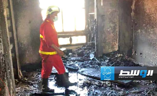 السيطرة على حريق في حي الزهور بطرابلس
