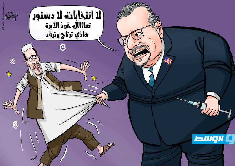 كاريكاتير خيري - مبادرات للتسوية السياسية في ليبيا
