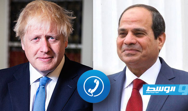 السيسي وجونسون يبحثان تطورات الملف الليبي هاتفيا