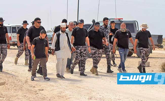 وقف التعديات على قطعة أرض بالخمس استولى عليها خارجون عن القانون قبل 7 سنوات