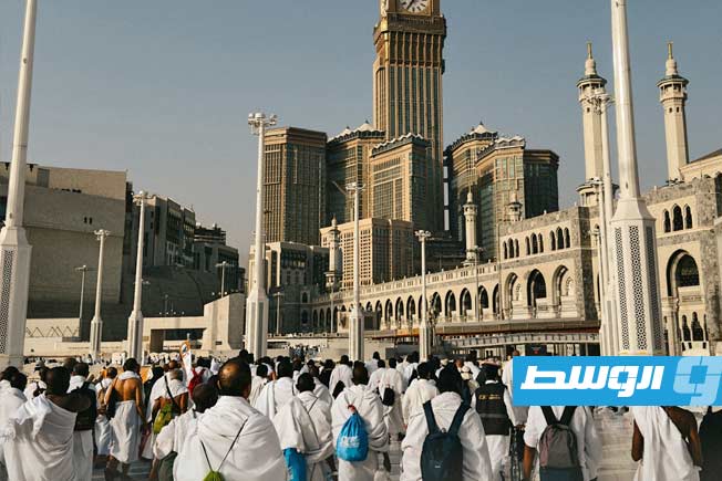 Libyan pilgrims perform rituals on the first day of Eid al-Adha