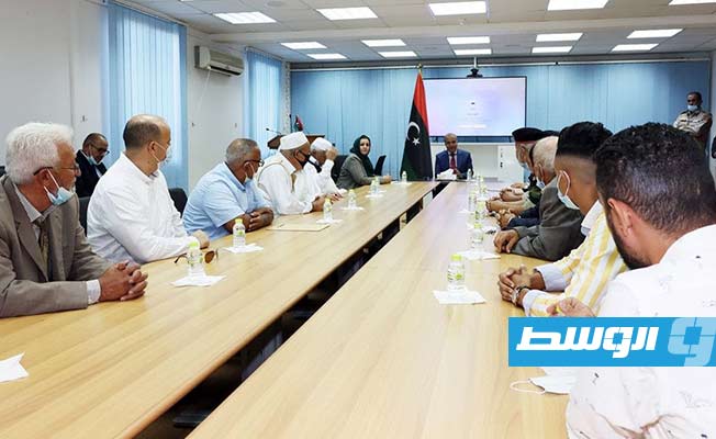 اللافي يبحث مع وفد من زوارة ملف الإفراج عن بعض السجناء