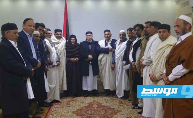 عقيلة صالح يلتقي وفدا من قبائل العربان والجعافرة وقماطة وأولاد بريك بالقبة