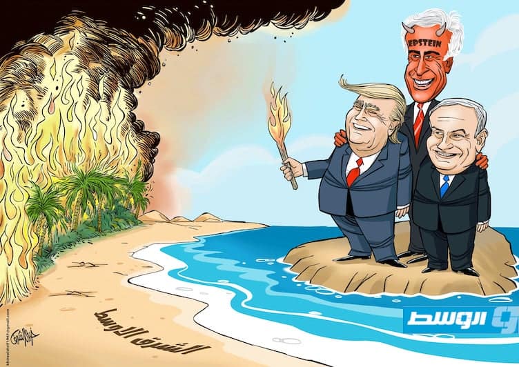 كاريكاتير خيري - حرب إسرائيلية-أميركية لتغيير الشرق الأوسط